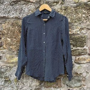 Emma Willis Silk Polka Dot Blouse Size 8